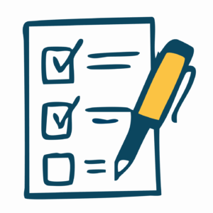 pictogramme d'une to do list pour illustrer la fonctionnalités de gestion des tâches de la solution développée par creativeOne